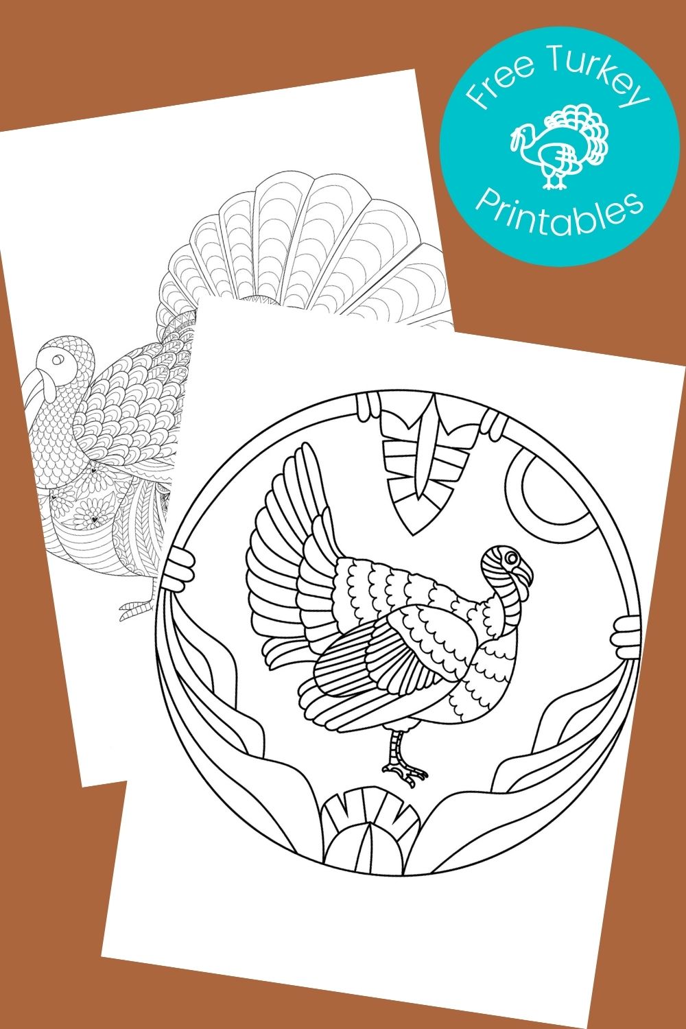 Free printable turkey coloring pages