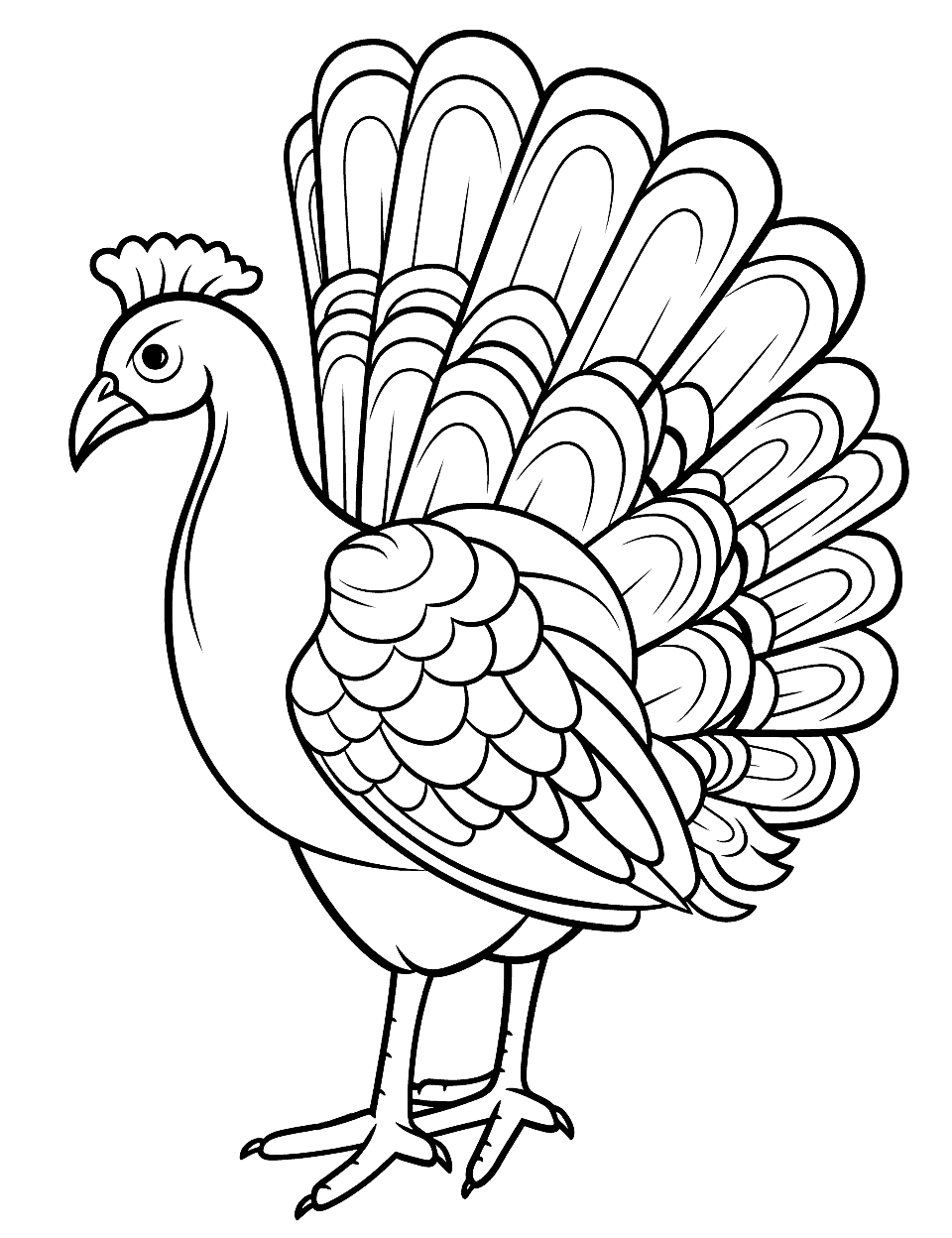 Turkey coloring pages free printable sheets