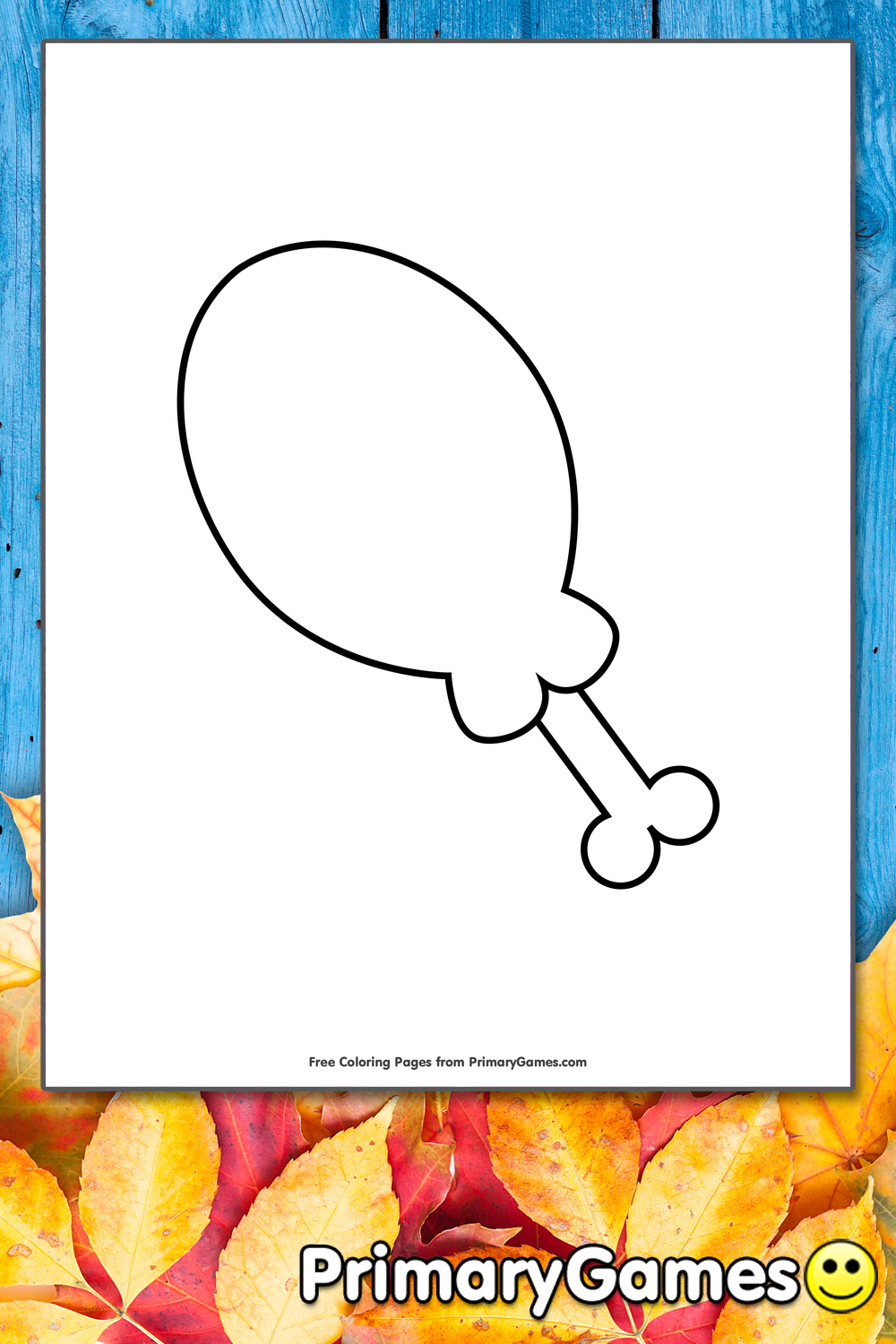 Turkey leg coloring page â free printable pdf from