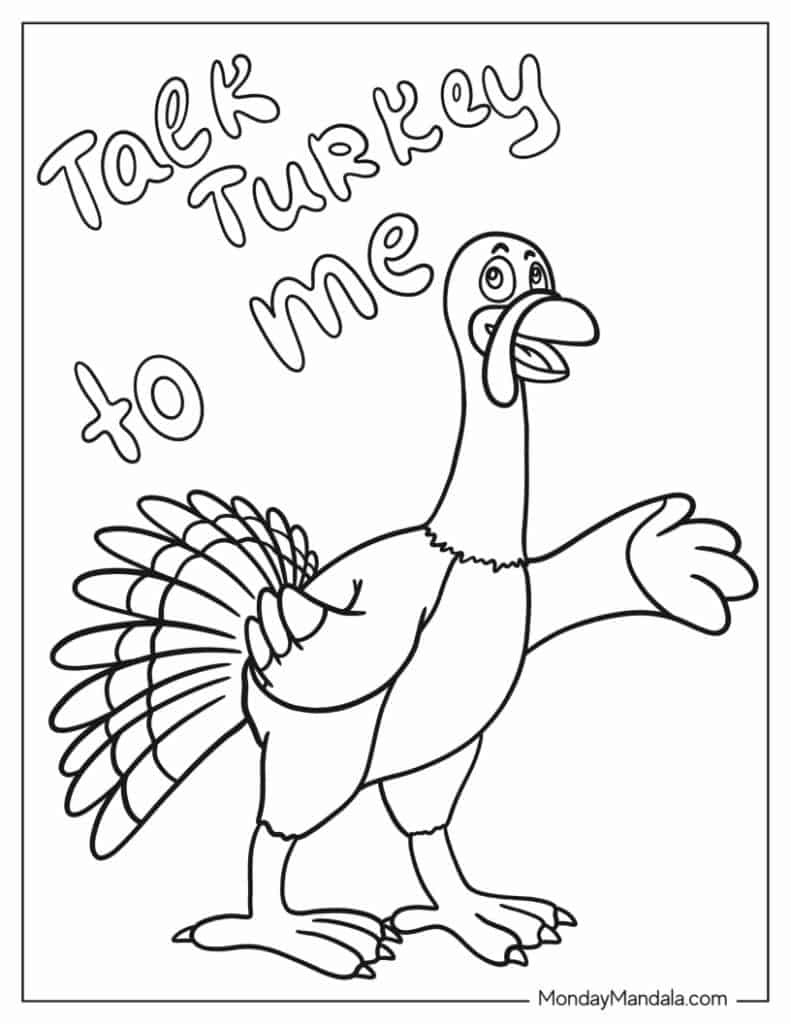 Turkey coloring pages free pdf printables