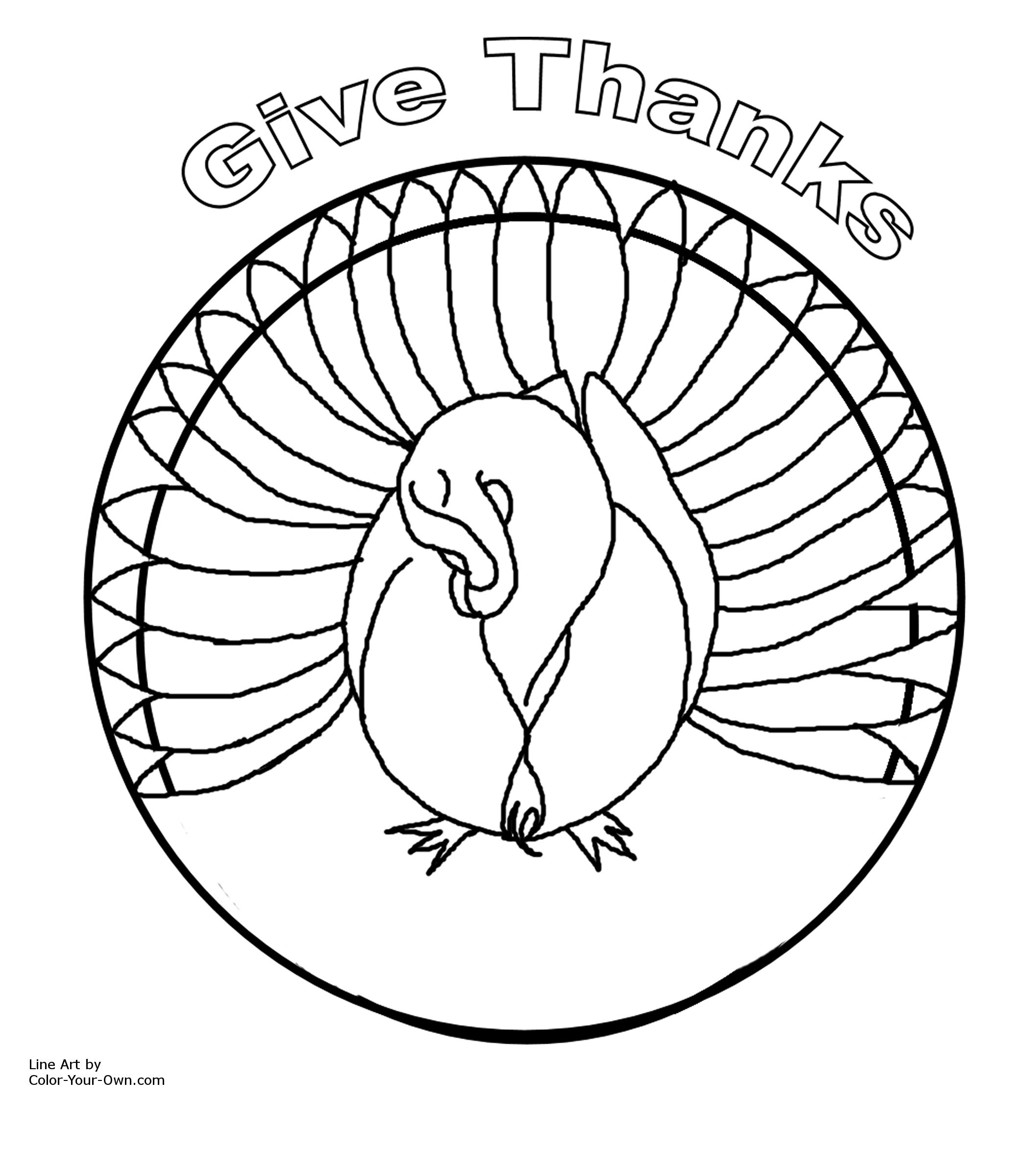 Give thanks coloring page