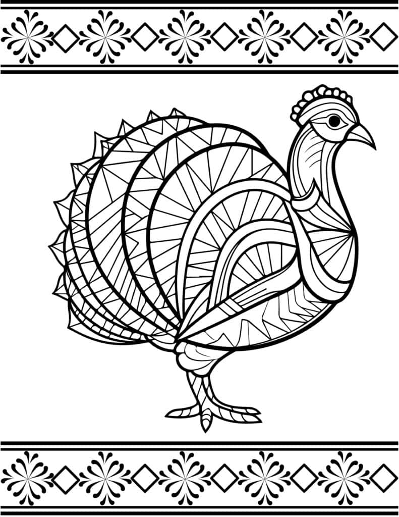 Free thanksgiving turkey coloring pages for kids