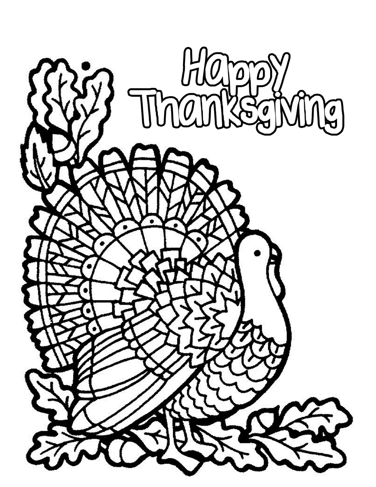 Free printable thanksgiving coloring pages for kids