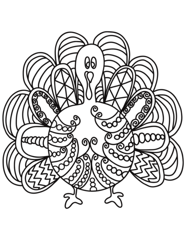 Pop art turkey coloring page free printable coloring pages