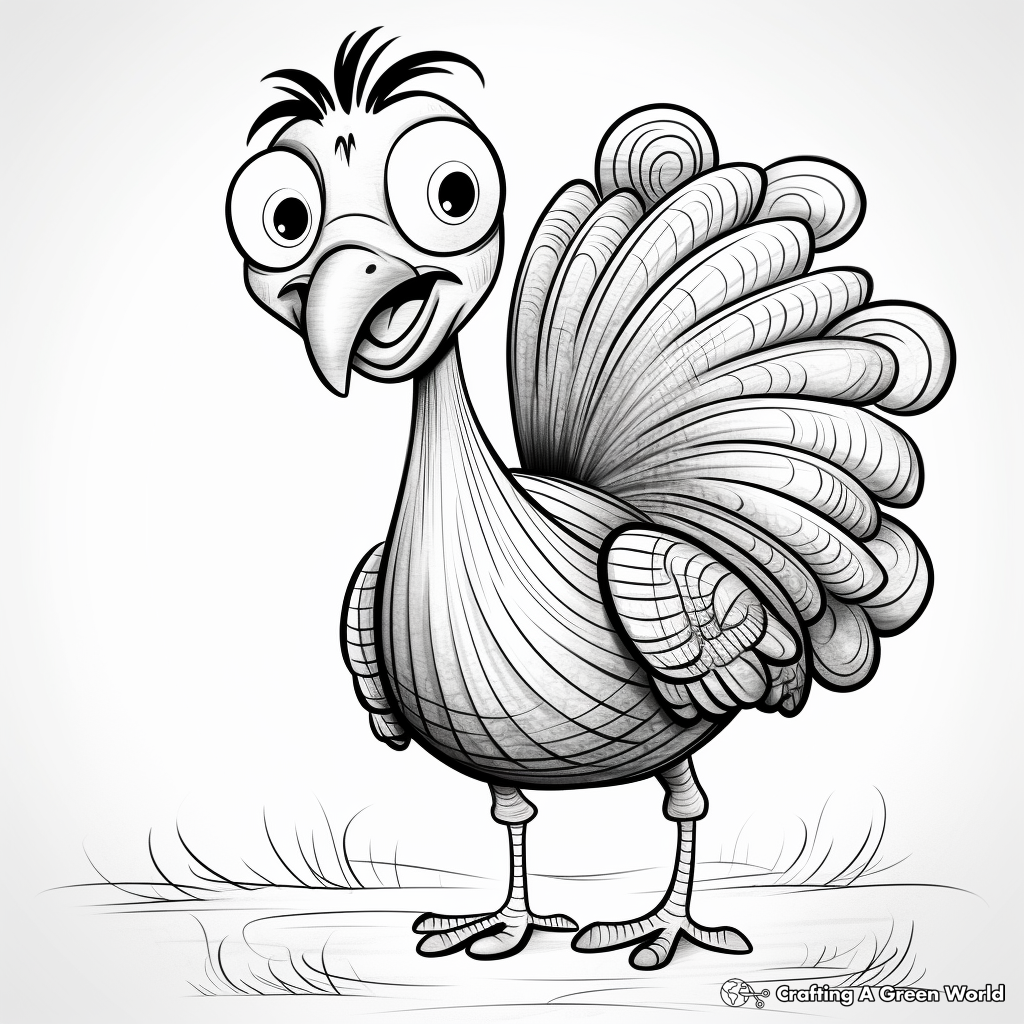 Realistic turkey coloring pages