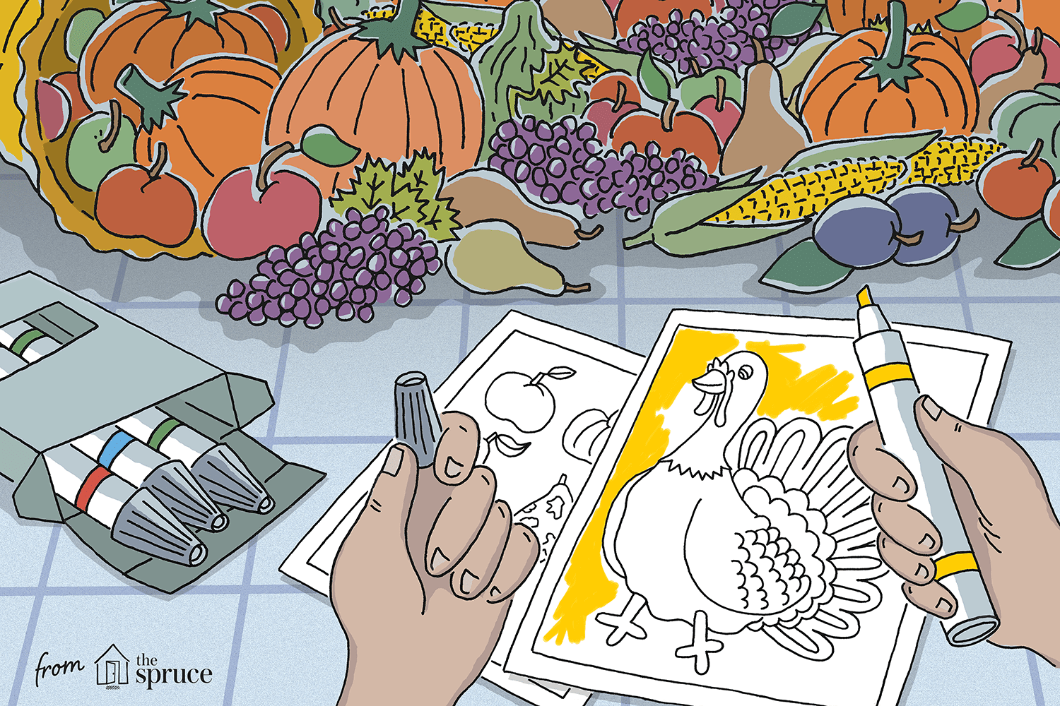 Print these free turkey coloring pages for the kids