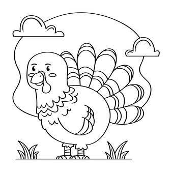 Turkey coloring pages images