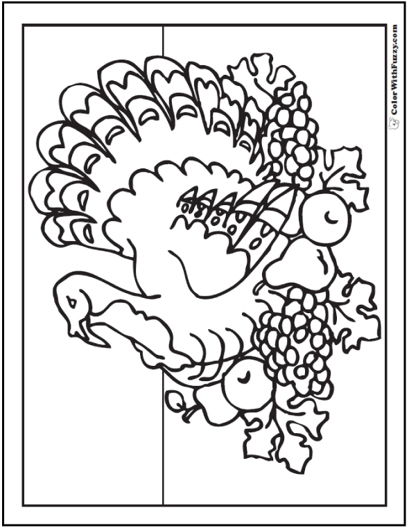 Thanksgiving coloring pages turkeys an autumn harvest fun