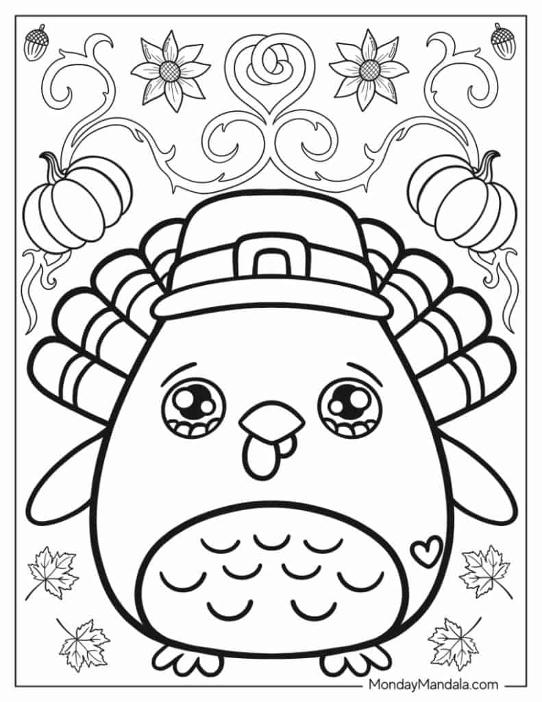 Thanksgiving coloring pages free pdf printables