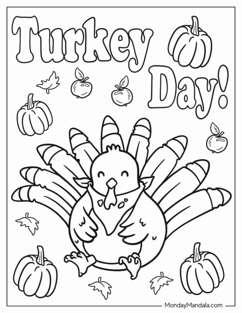 Thanksgiving coloring pages free pdf printables