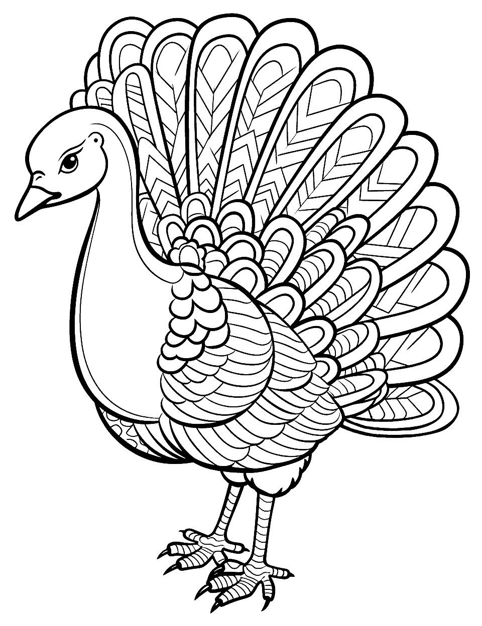 Turkey coloring pages free printable sheets