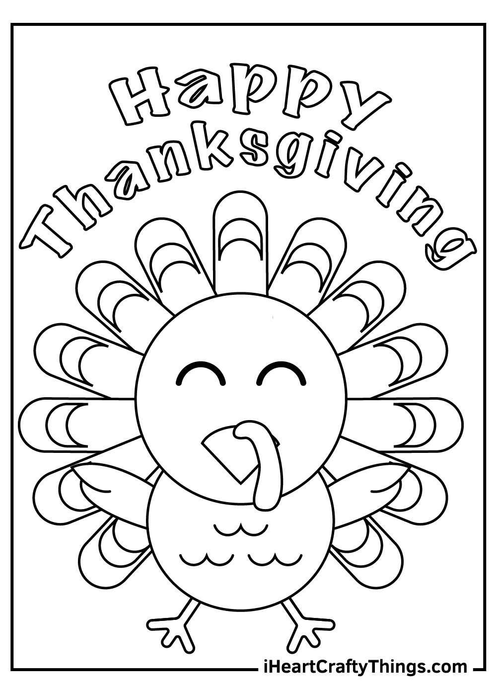 Thanksgiving turkey coloring pages free printables