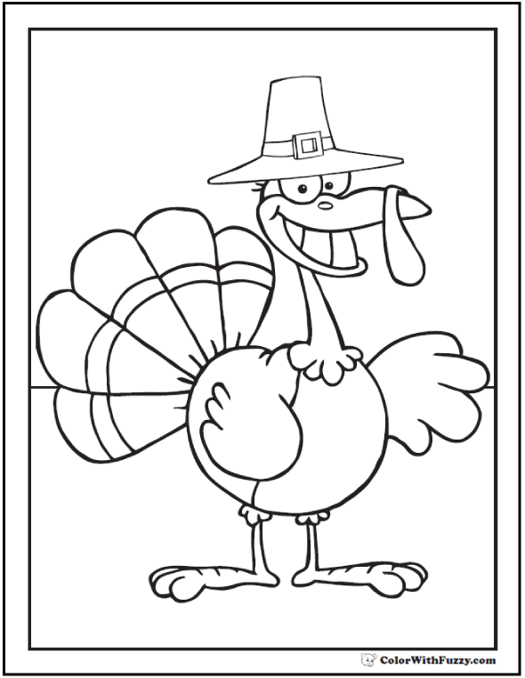 Turkey coloring pages digital interactive thanksgiving printables