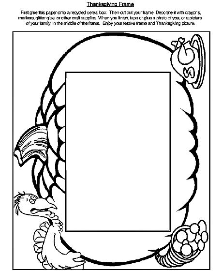 Thanksgiving frame on crayola thanksgiving coloring pages color worksheets fall coloring pages