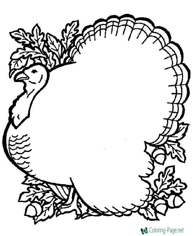 Turkey coloring pages