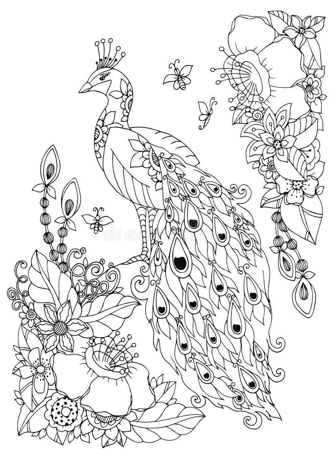 Coloring book page with turkey stock vector