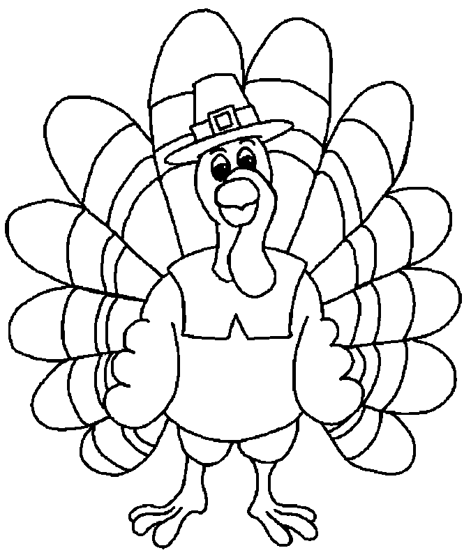 Turkey coloring page