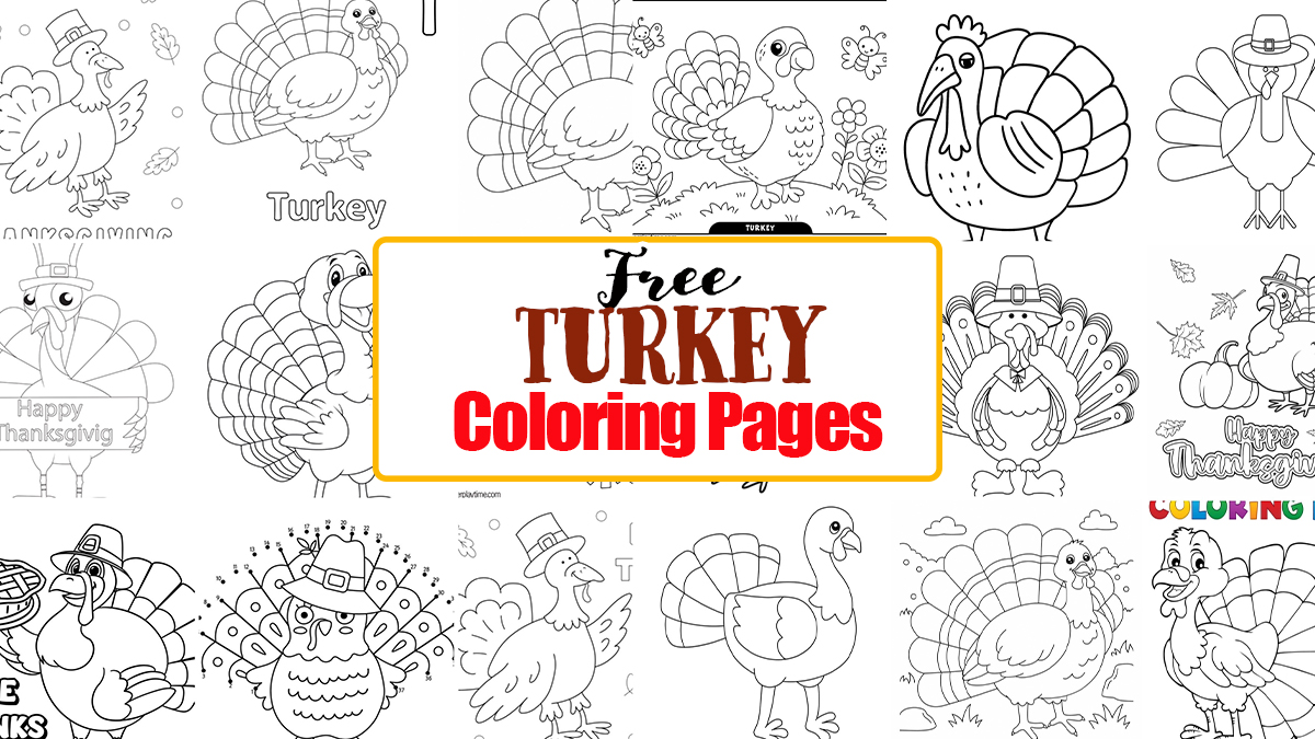 Free printable turkey coloring pages for kids