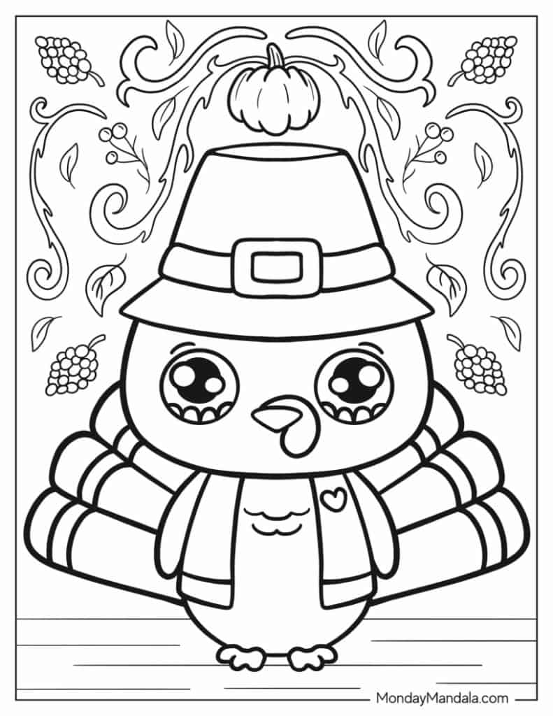 Thanksgiving coloring pages free pdf printables