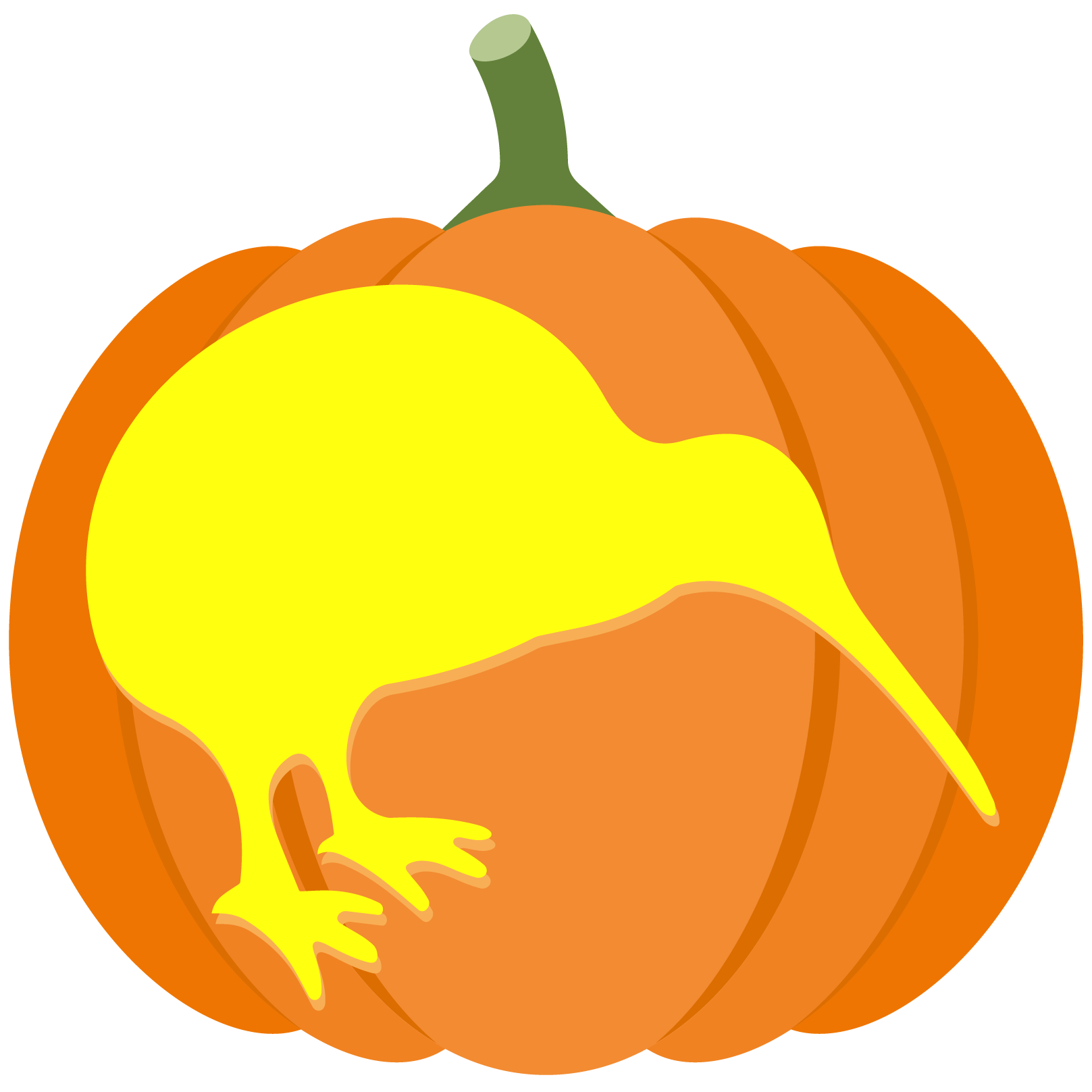 Kiwi pumpkin stencil free printable papercraft templates