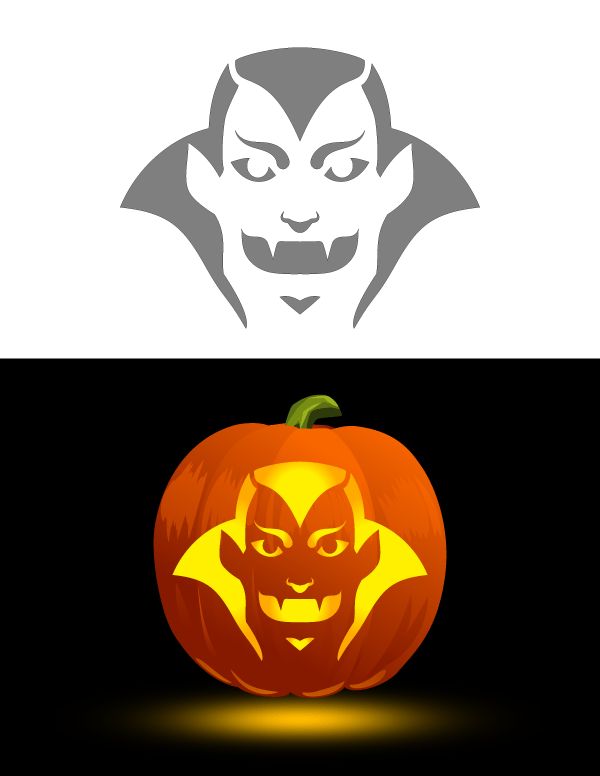 Printable easy vampire pumpkin stencil vampire pumpkin pumpkin carving templates pumpkin stencil