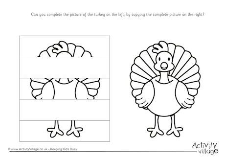 Plete the turkey puzzle turkey drawing class animal puzzles