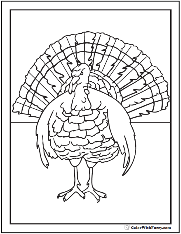 Turkey coloring pages digital interactive thanksgiving printables