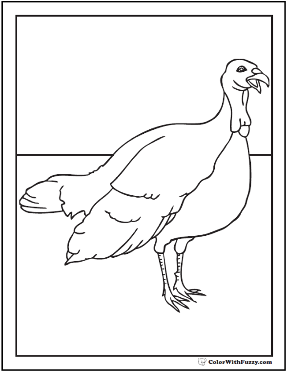 Turkey coloring pages digital interactive thanksgiving printables