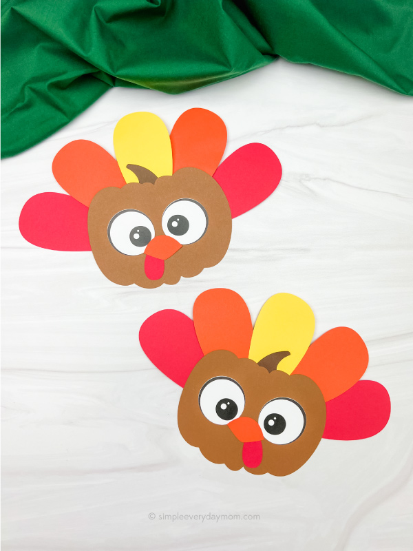 Pumpkin turkey craft for kids free template