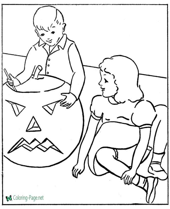 Jack o lantern coloring pages