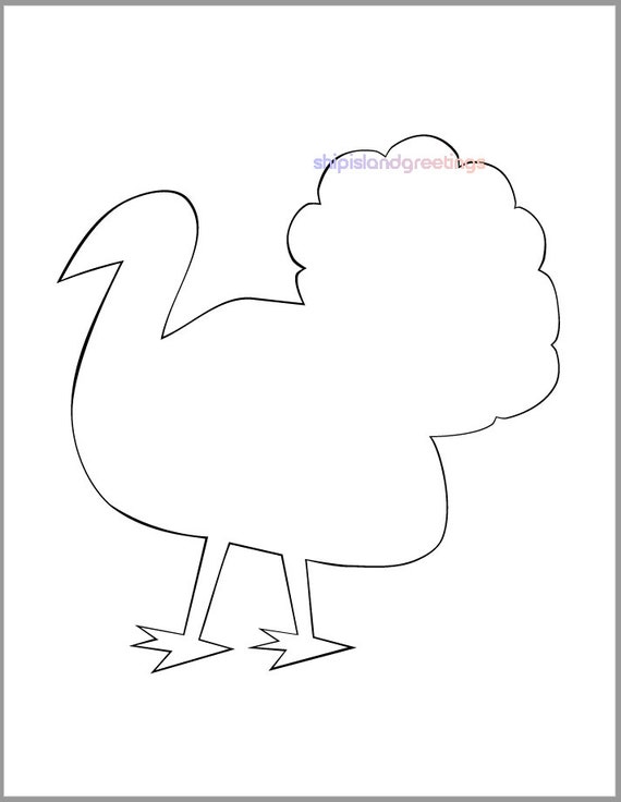 Inch turkey template