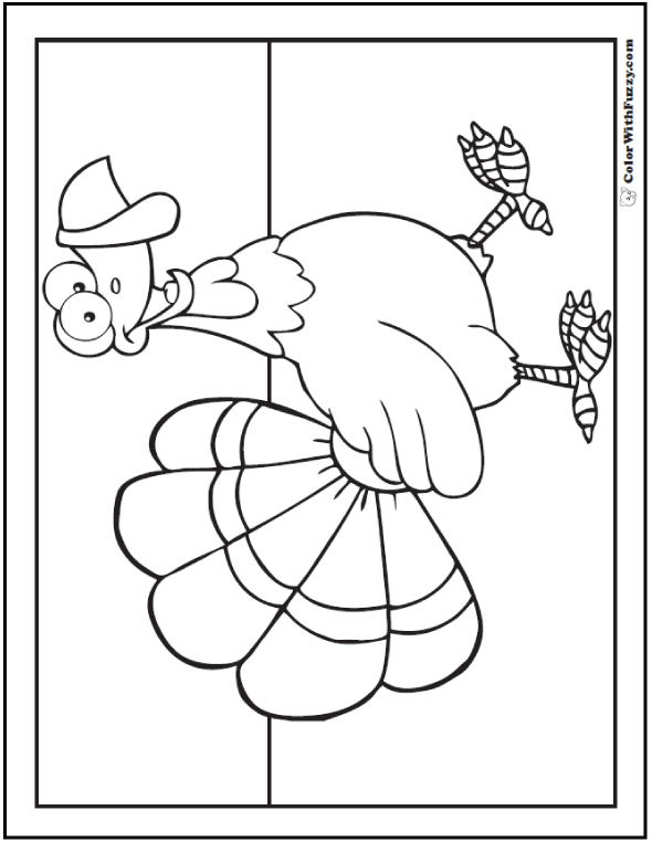 Turkey coloring pages digital interactive thanksgiving printables