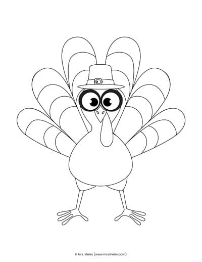 Free terrific turkey coloring pages for kids mrs merry