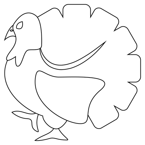 Turkey coloring page free printable coloring pages