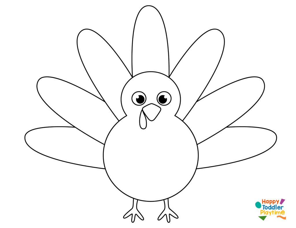 Salt painted turkey craft with free turkey template