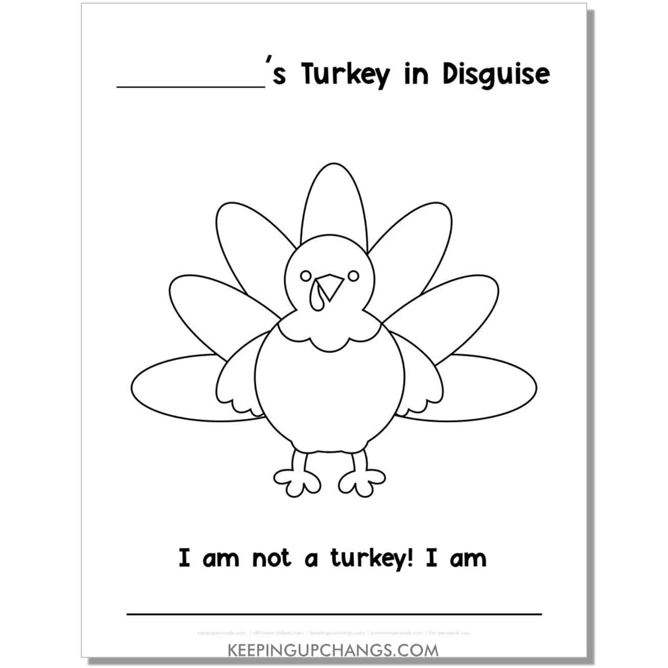 Free turkey disguise project templates most popular printables