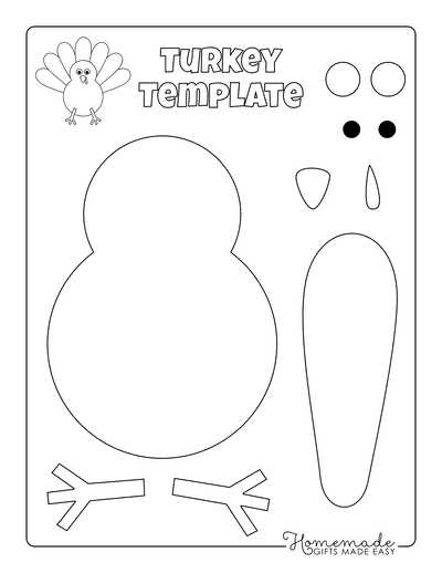 Free printable turkey templates for thanksgiving crafts