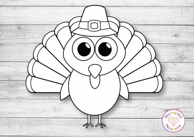 Cute build a thanksgiving turkey craft cut and paste activity for kids