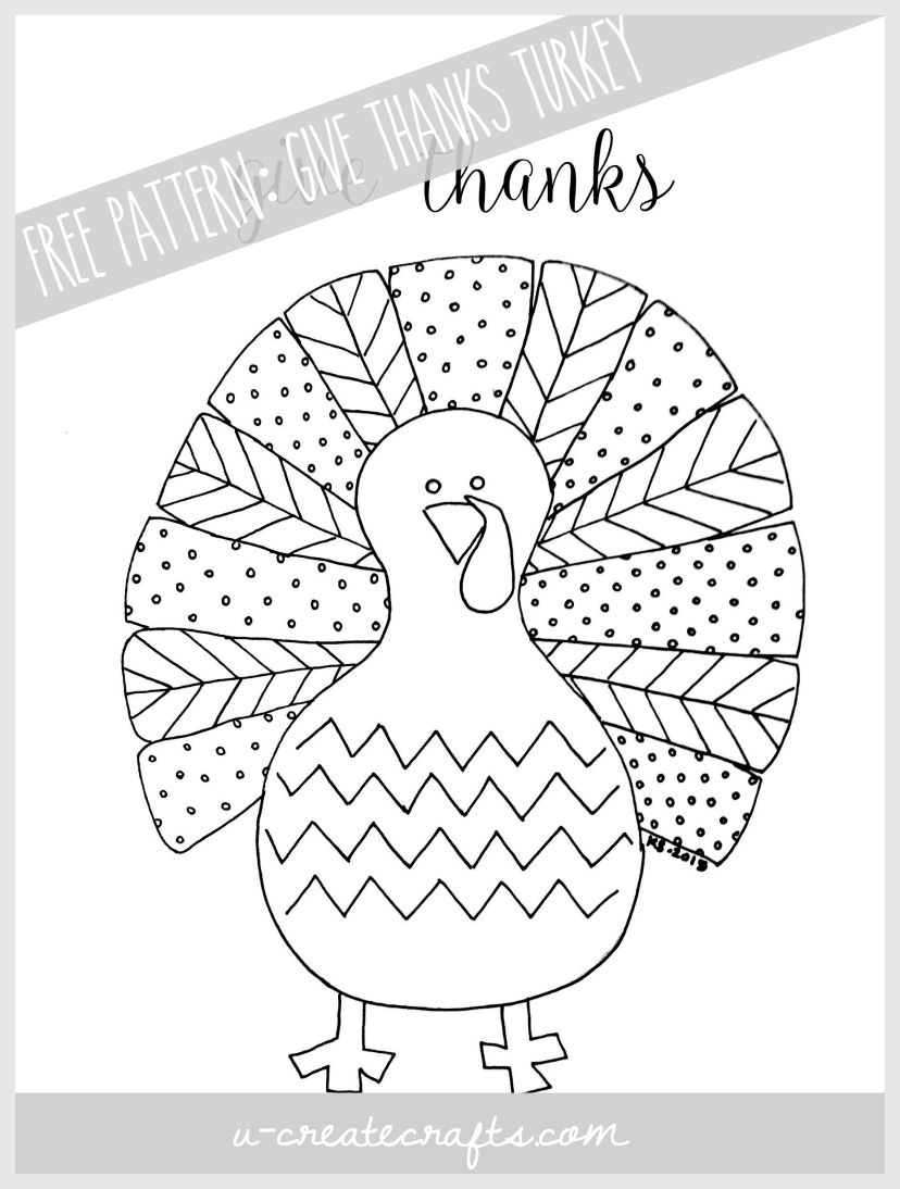 Fall turkey printable