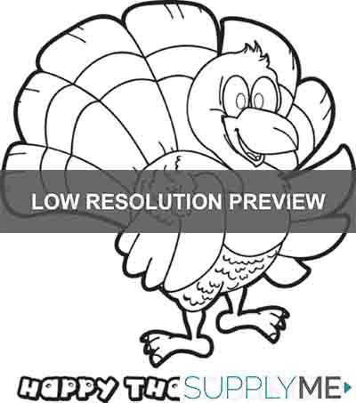 Printable thanksgiving turkey coloring page for kids â