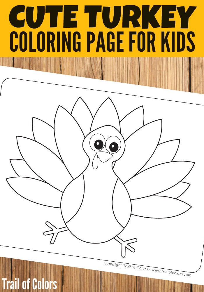 Thanksgiving turkey coloring page