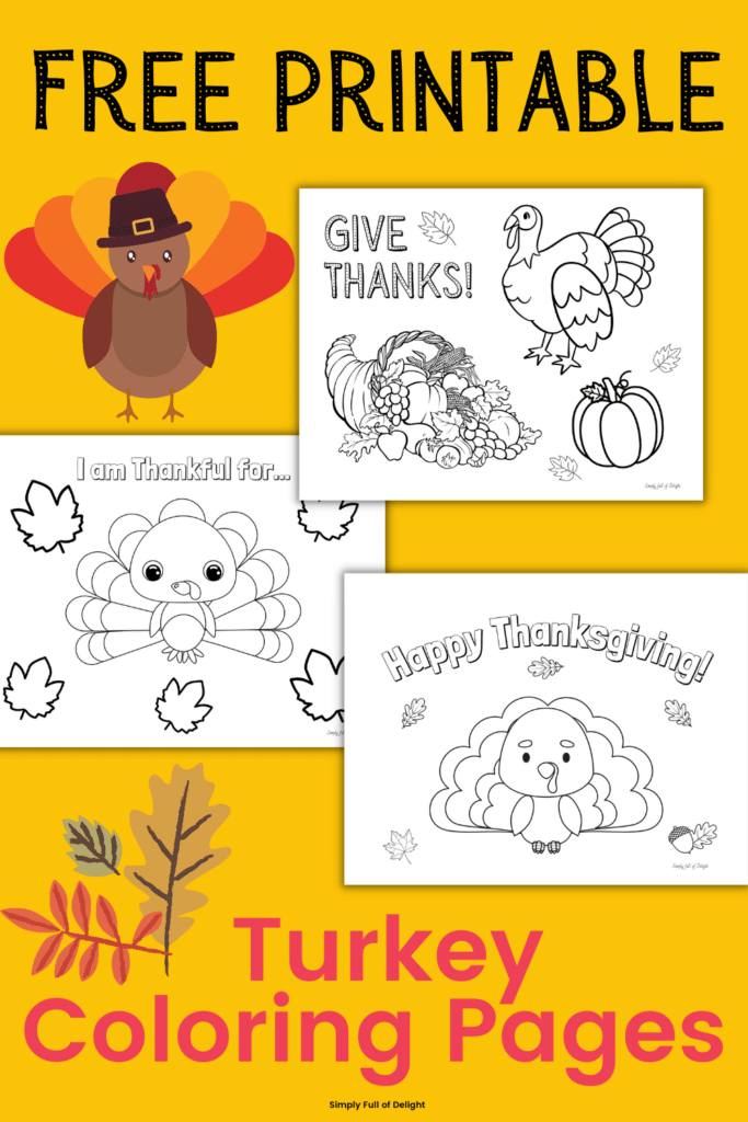 Cute preschool turkey coloring pages free printable