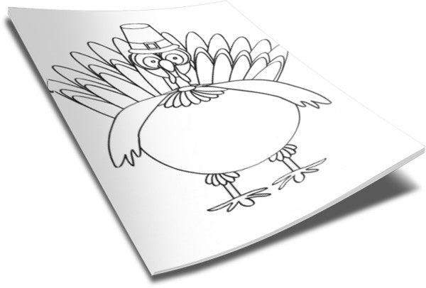 Thanksgiving turkey coloring page