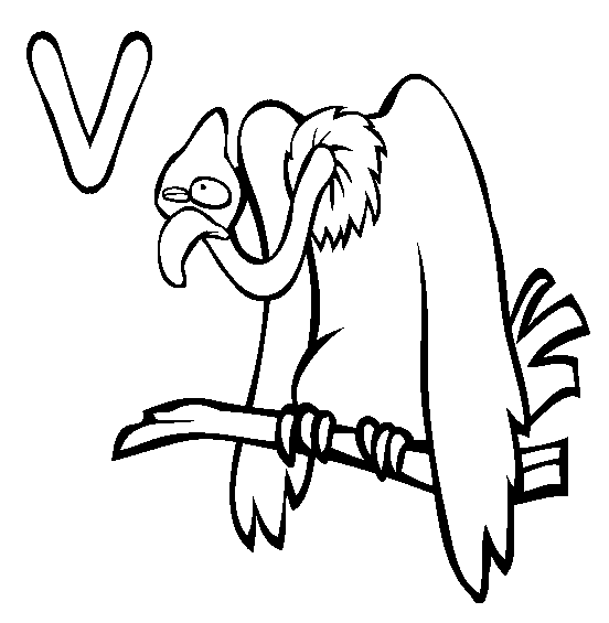 Vulture coloring page