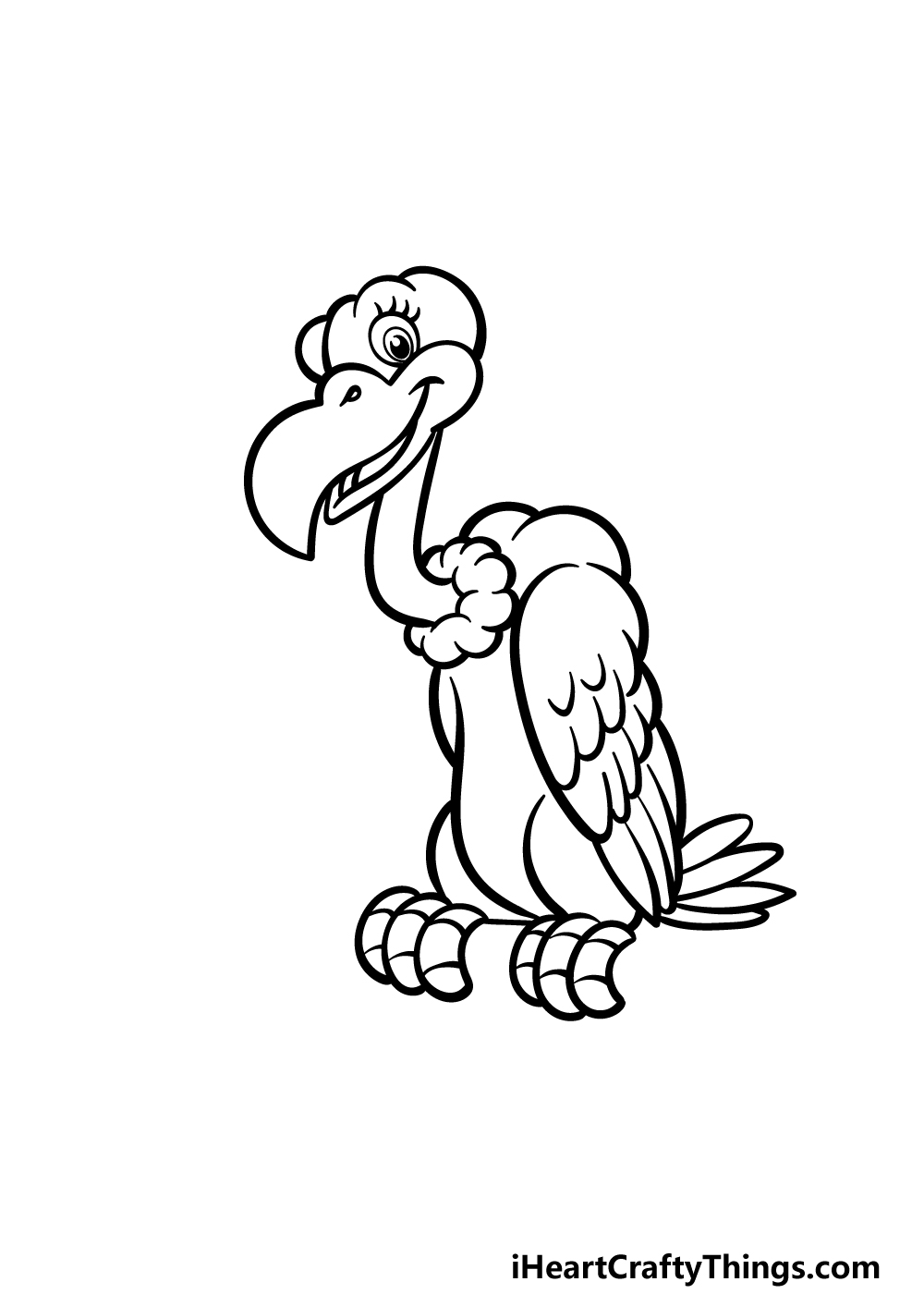 Cartoon vulture drawing