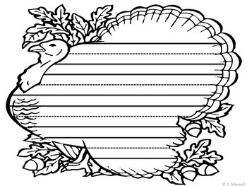 Free turkey writing paper for thanksgiving