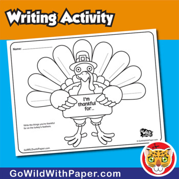 Free thanksgiving activity turkey coloring pages by go wild with paper