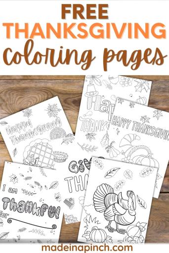 Best free thanksgiving coloring pages for kids