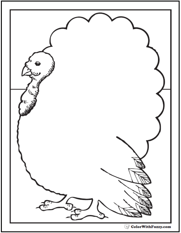 Turkey coloring pages digital interactive thanksgiving printables