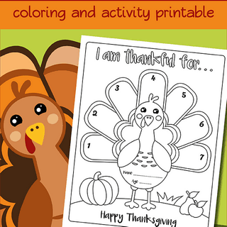 I am thankful turkey thanksgiving page for kids share remember celebrating child home